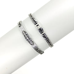 Chrome Hearts stainless steel retro polished Gothic style bracelet