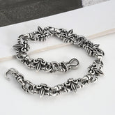 Chrome Hearts 925 Sterling silver Vitange Gothic fleur-de-lis Crown bracelet