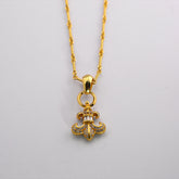 Chrome Hearts diamond anchor 24k gold plated pendant necklace