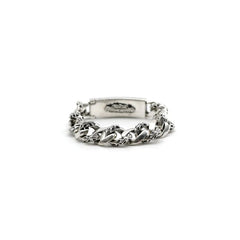 Chrome Hearts Floral Cross ID Bracelet 925 Sterling silver CH Keeper Bracelet