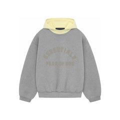 SS24 Hoodie Dark Heather Oatmeal/Garden Yellow