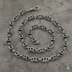 Chrome Hearts Aragogaceous pattern sapphire necklace for couples