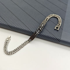 Chrome Hearts stainless steel curved brand main piece bracelet