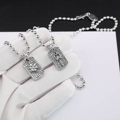 Chrome Hearts six-pointed star sword inlaid with diamonds pendant