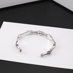 chrome hearts retro five-pointed flower open bracelet