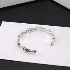 chrome hearts retro five-pointed flower open bracelet