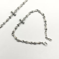 Chrome Hearts cross full bone bracelet