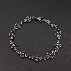 Chrome Hearts cross Silver Daisy retro bracelet