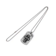 Chrome-Hearts TINY CH CROSS CUTOUT DOG TAG